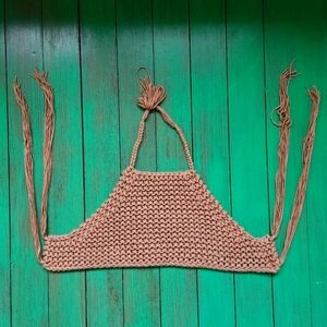 Crocheted Knit Halter Top By SHEIn SIZE M like New Condition